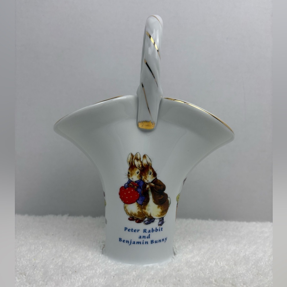 Peter Rabbit and Benjamin Bunny Basket Vase from “The World of Beatrix Potter”
